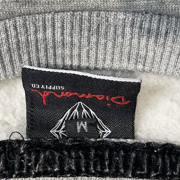 Diamond Supply Co. Gray Graphic Pullover Sweatshirt Size M - Picture 6 of 6